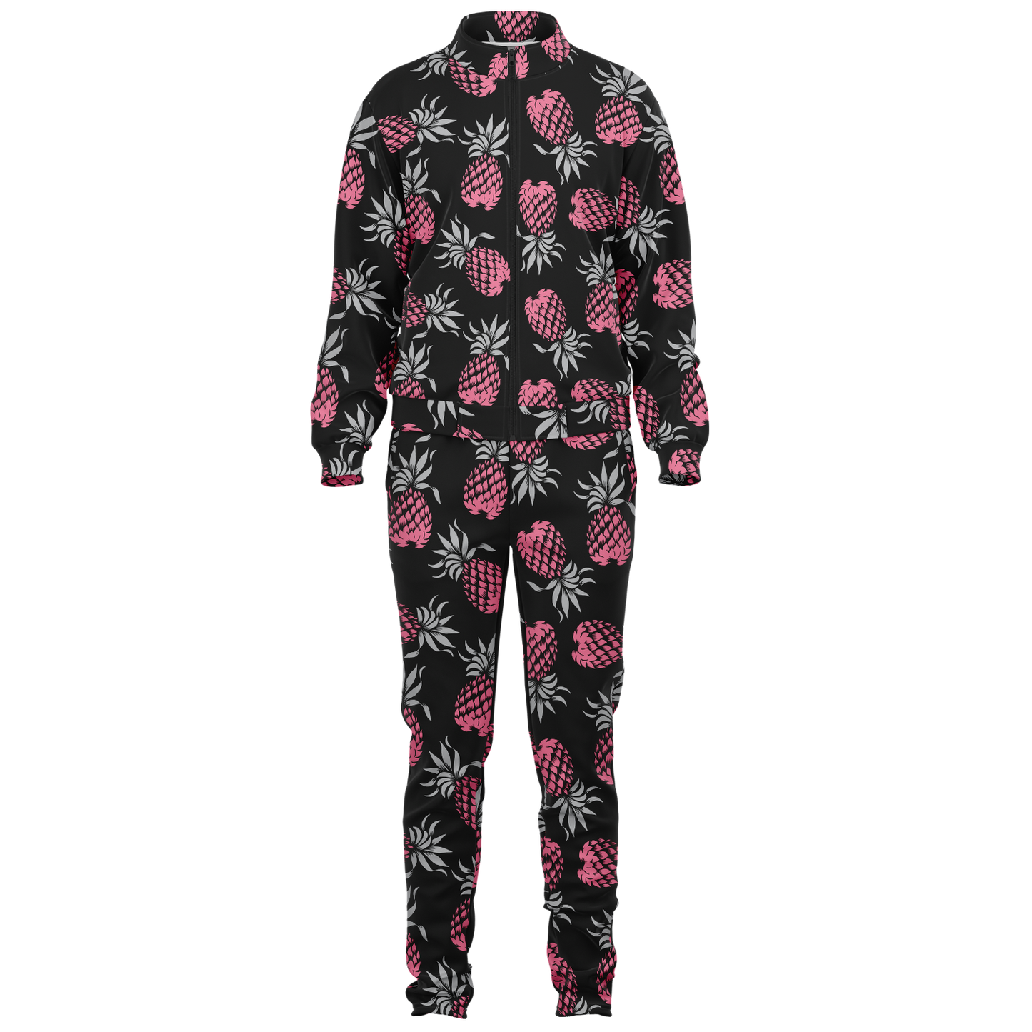 The Aloha Tracksuit – Pineapples of Eternity: Black+Grey+Pink