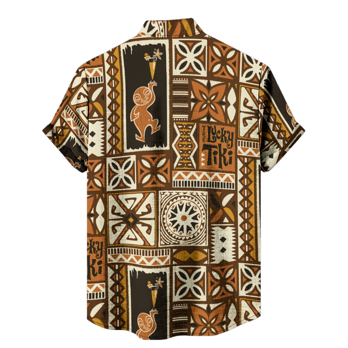 The Bartender Shirt – Lucky Tiki: Brown+Orange