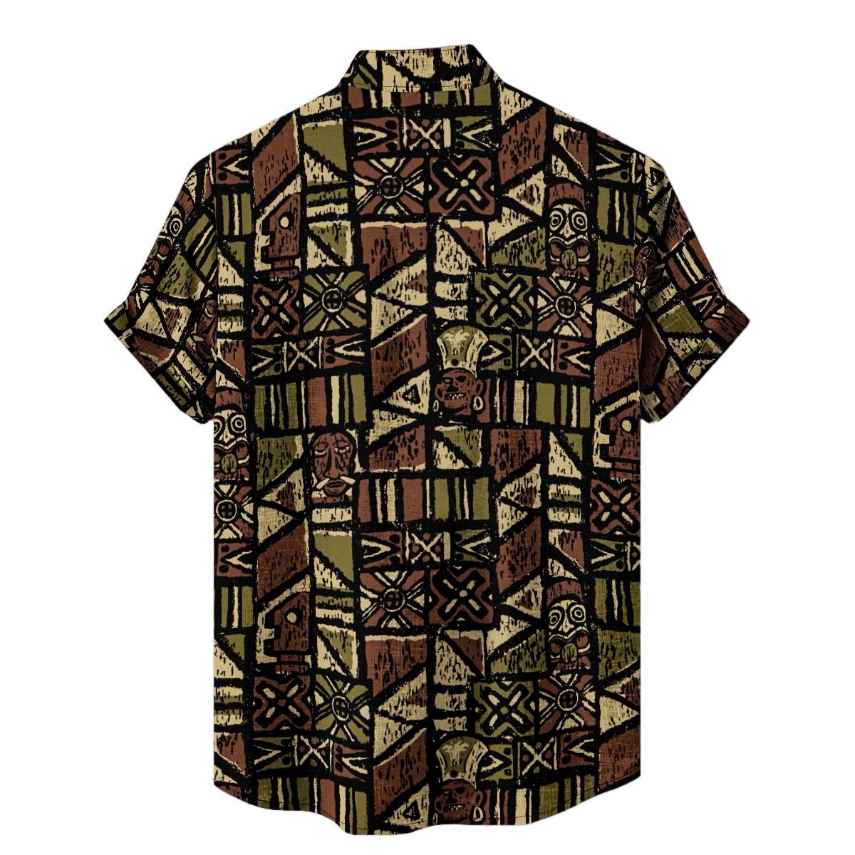 Bartender Shirt – Shelter Island Tapa: Tan+Green+Brown