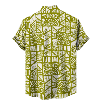 Bartender Shirt – Shelter Island Tapa: White+Olive