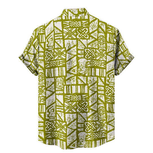 Bartender Shirt – Shelter Island Tapa: White+Olive