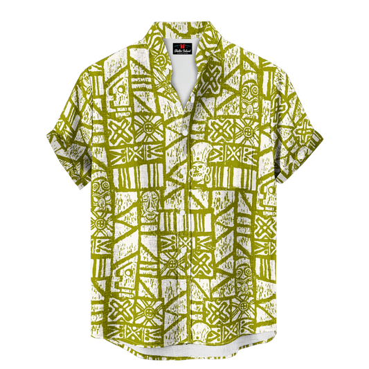 Bartender Shirt – Shelter Island Tapa: White+Olive