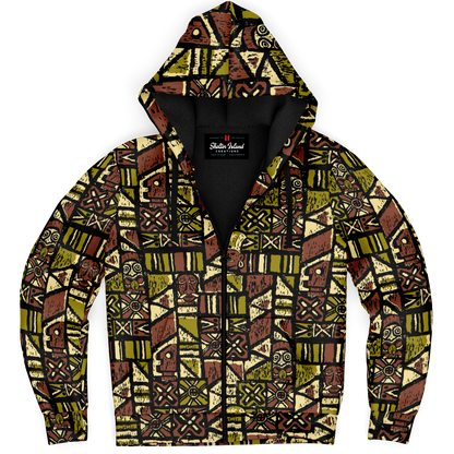 The Aloha Sherpa-Lined Hoodie – Shelter Island Tapa: Jungle Trail