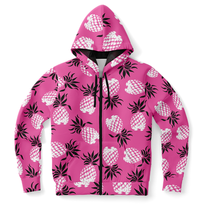 The Aloha Hoodie – Pineapples of Eternity: Pink+Black+White