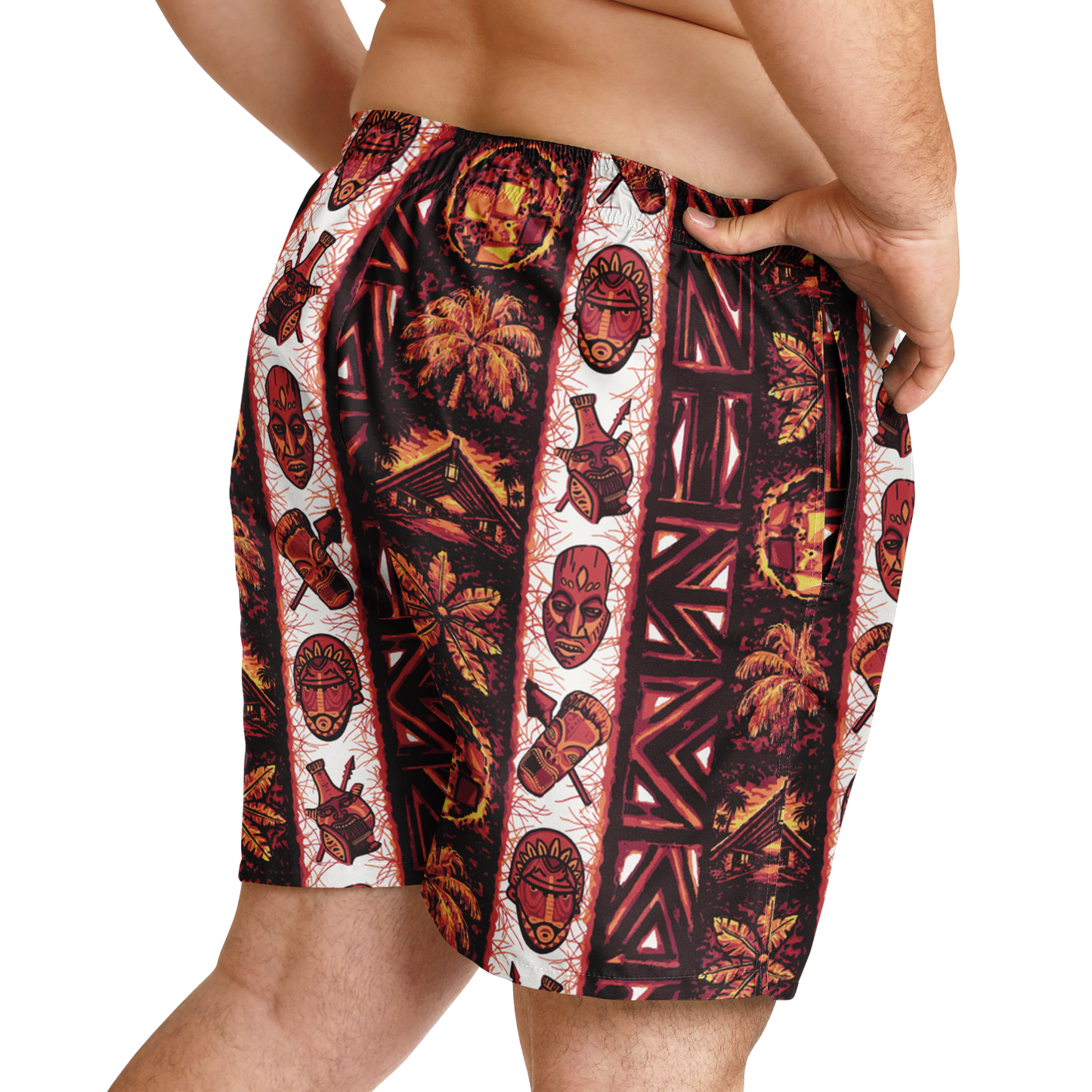 Swim Trunks – PLUS SIZE– Caliente: Red