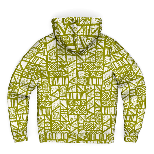 The Aloha Sherpa-Lined Hoodie – Shelter Island Tapa: White+Olive