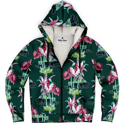The Aloha Sherpa-Lined Hoodie – Jungle Cat: Dark Green