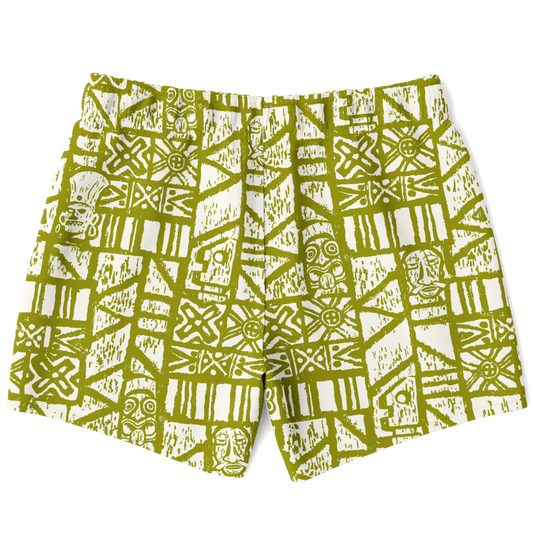 Swim Trunks – Shelter Island Tapa: White+Olive