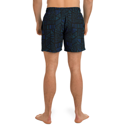Swim Trunks – Shelter Island Tapa: Midnight Lagoon DARK
