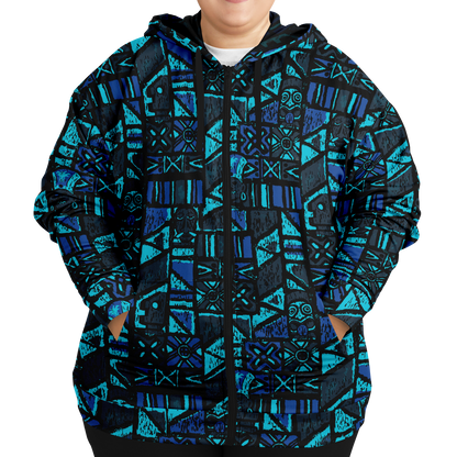 The Aloha Hoodie - PLUS-SIZE – Shelter Island Tapa: Midnight Lagoon