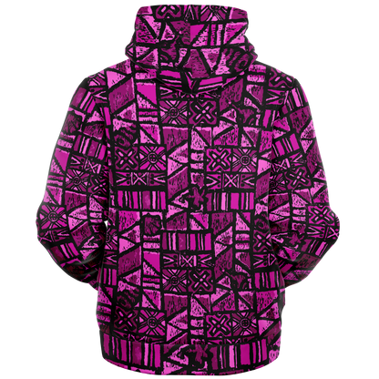 The Aloha Sherpa-Lined Hoodie – OG Tapa: Dragon Fruit