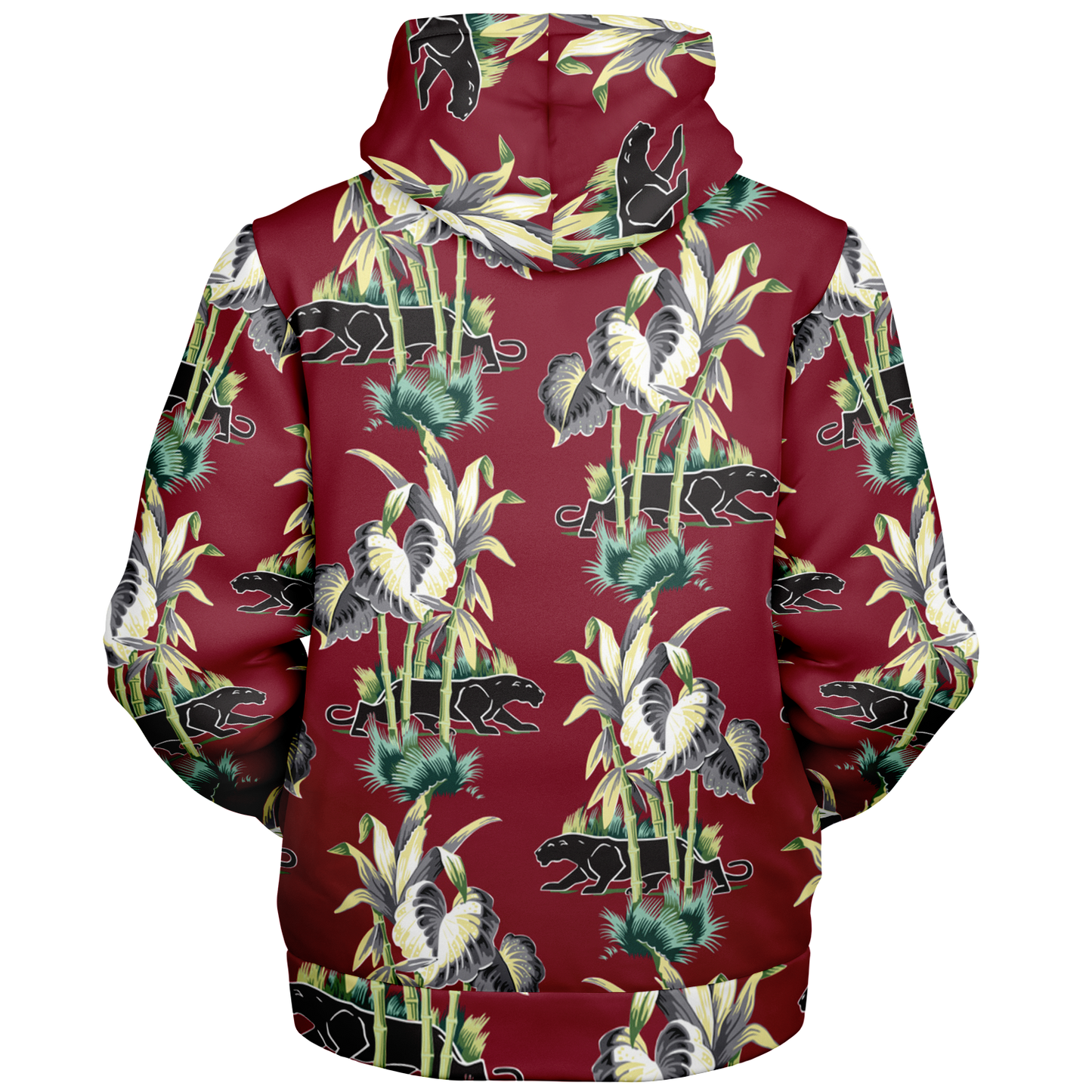 The Aloha Sherpa-Lined Hoodie – Jungle Cat: Dark Red