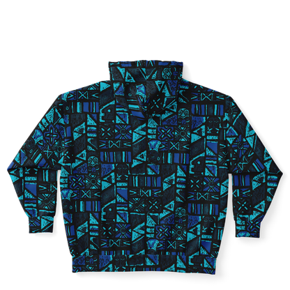 The Aloha Hoodie - PLUS-SIZE – Shelter Island Tapa: Midnight Lagoon