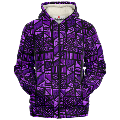The Aloha Sherpa-Lined Hoodie – OG Tapa: Passion Flower