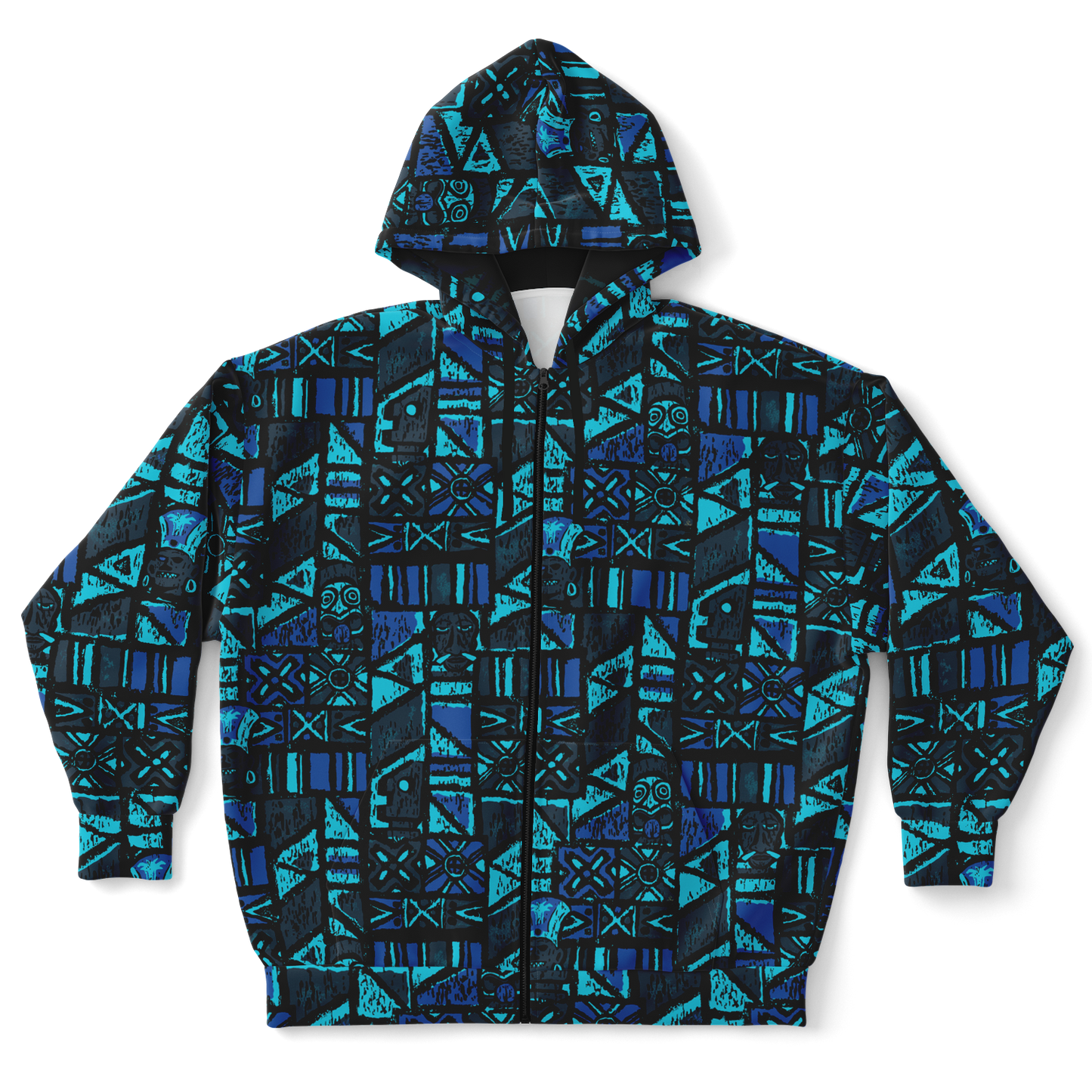 The Aloha Hoodie - PLUS-SIZE – Shelter Island Tapa: Midnight Lagoon