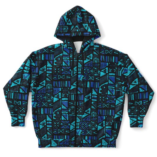 The Aloha Hoodie - PLUS-SIZE – Shelter Island Tapa: Midnight Lagoon