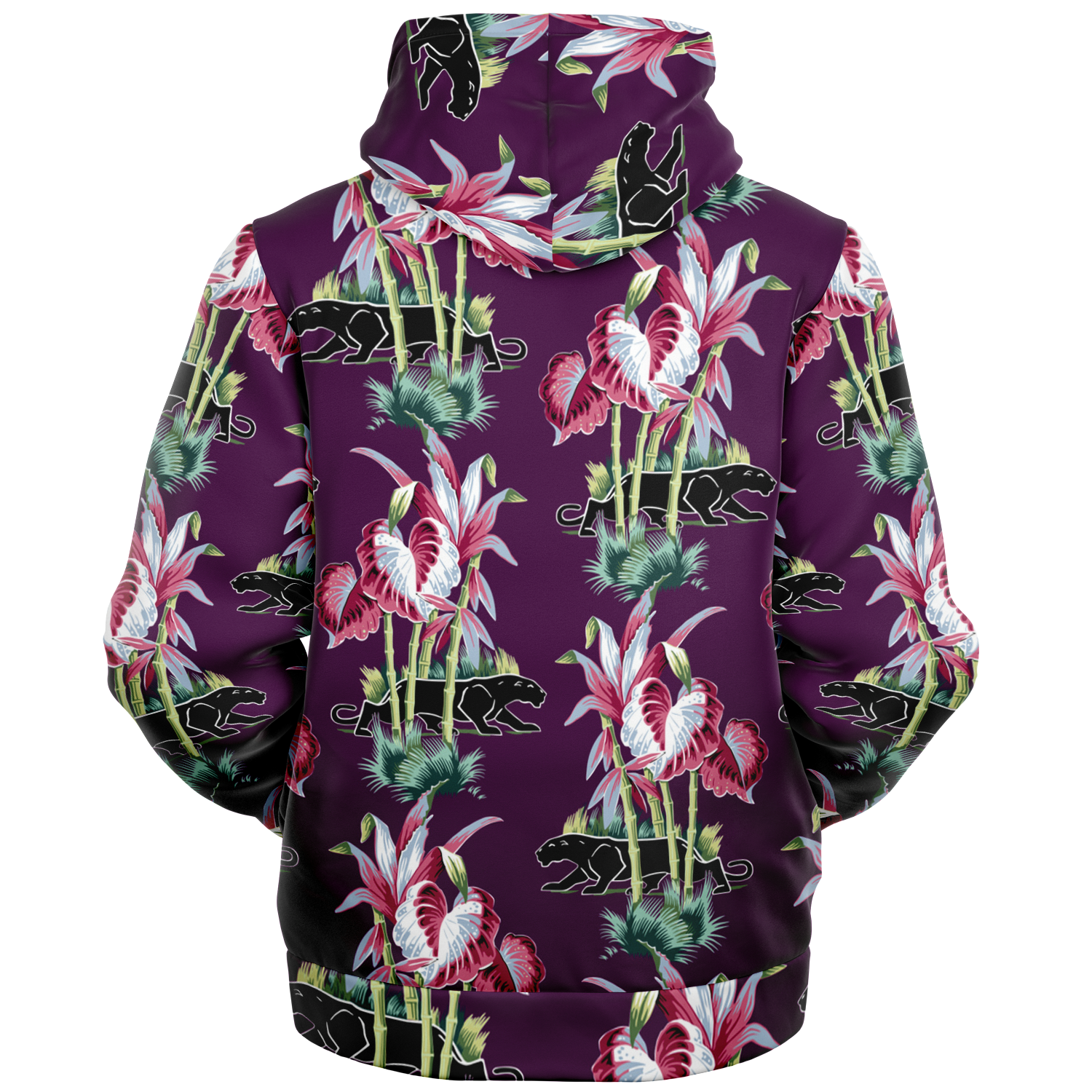 The Aloha Sherpa-Lined Hoodie – Jungle Cat: Purple – Shamblin's Den