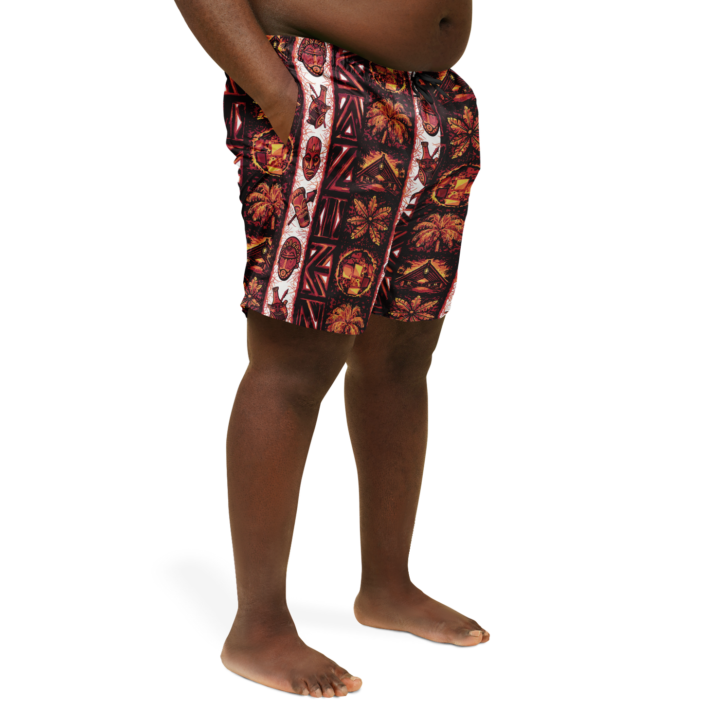 Swim Trunks – PLUS SIZE– Caliente: Red