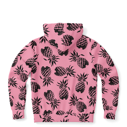 The Aloha Hoodie – Pineapples of Eternity: Pink+Black