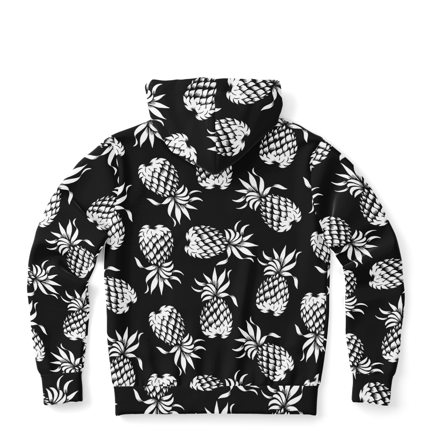 The Aloha Hoodie – Pineapples of Eternity: Black+White