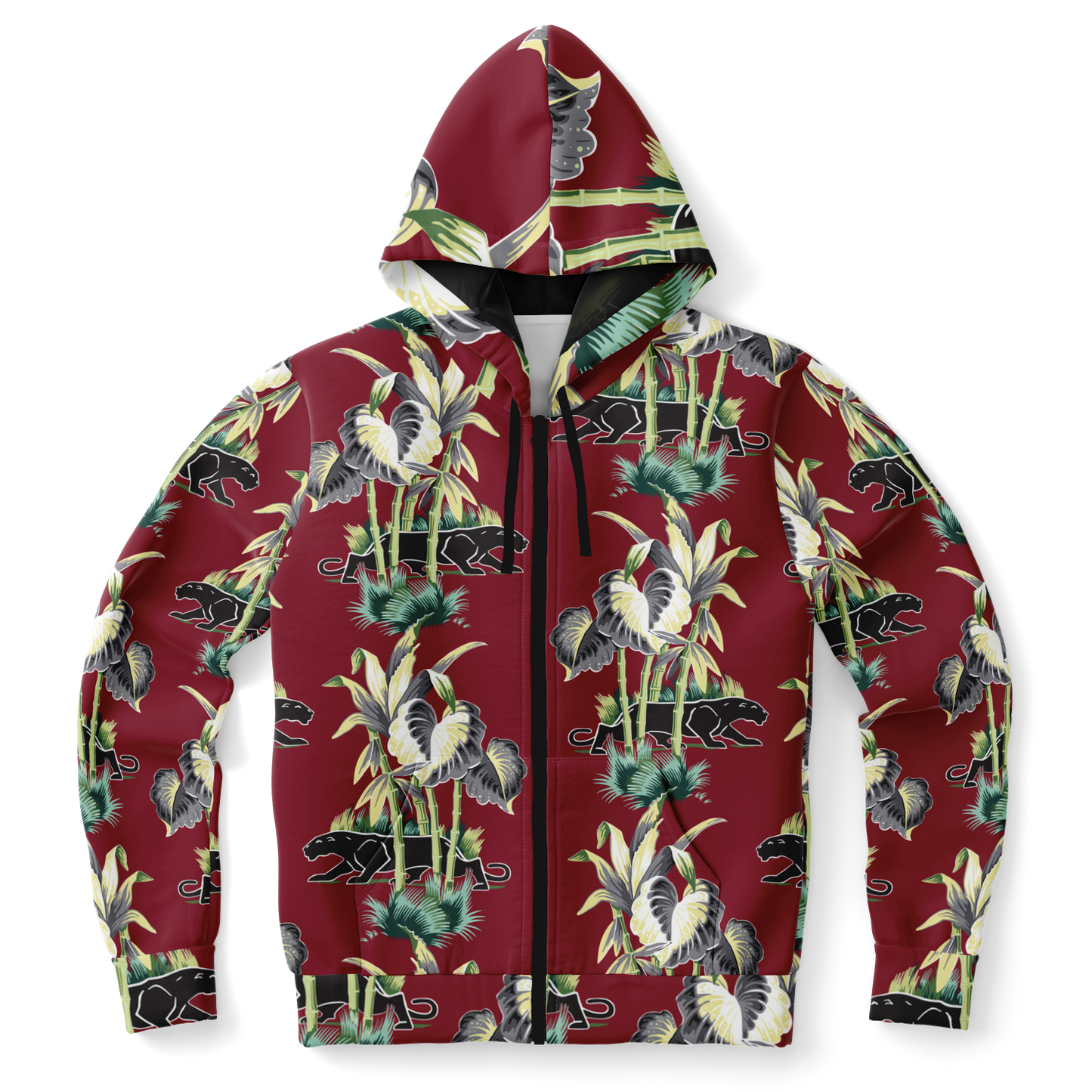 The Aloha Hoodie – Jungle Cat: Dark Red
