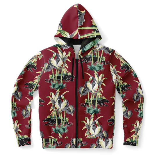 The Aloha Hoodie – Jungle Cat: Dark Red