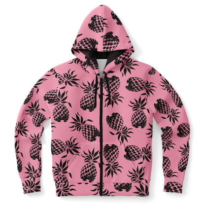 The Aloha Hoodie Pineapples of Eternity Pink Black XS Pink Black