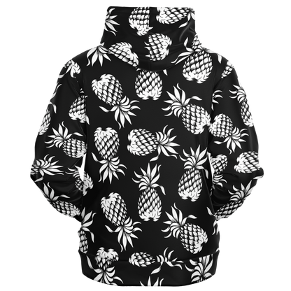 The Aloha Hoodie – Pineapples of Eternity: Black+White