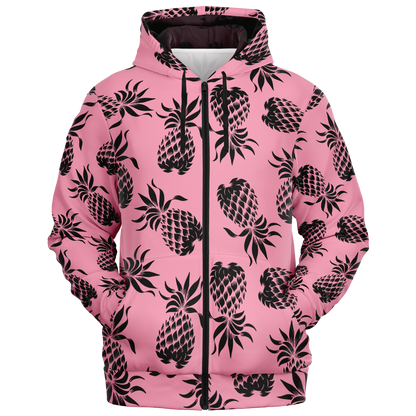 The Aloha Hoodie – Pineapples of Eternity: Pink+Black